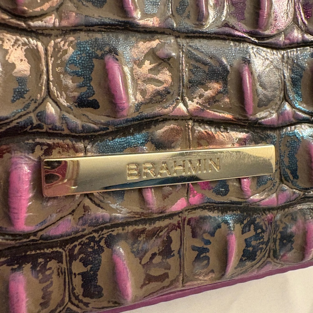 Brahmin Iridescent Pink Crossbody Bag - Picture 5 of 10